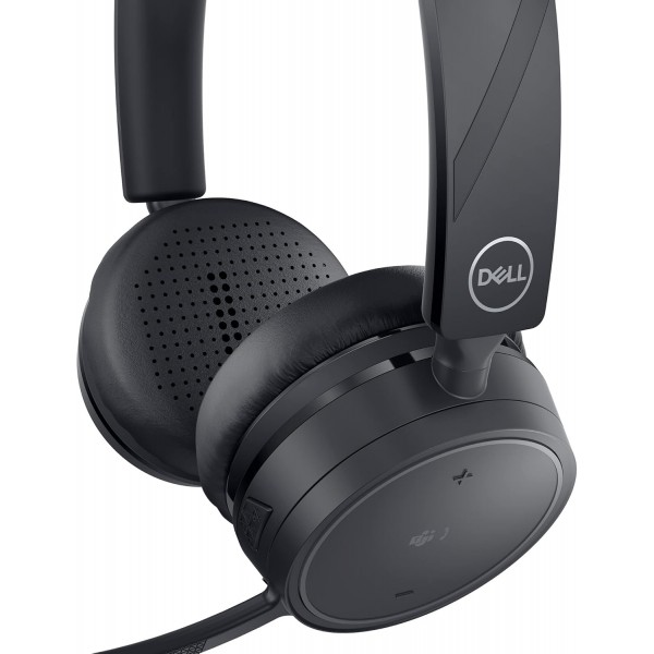 Dell Pro 무선 헤드셋 WL5022 온이어(무선, Bluetooth, USB), 블랙 암