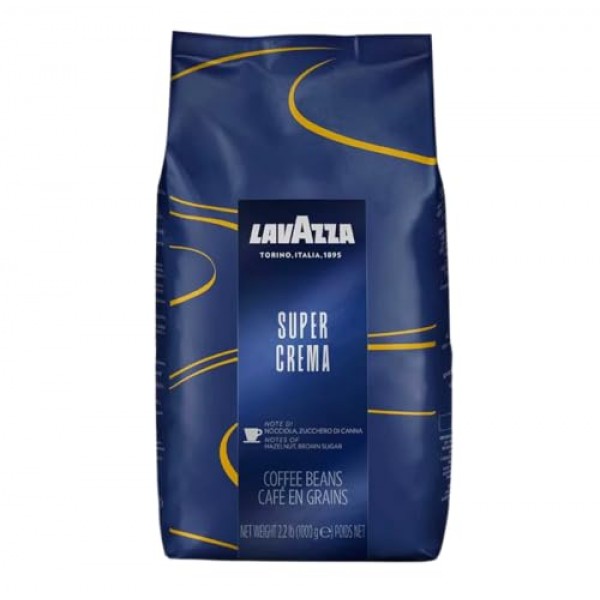 Lavazza 슈퍼 크레마 홀빈 에스프레소 커피, 2.2파운드 백, 진공 포장