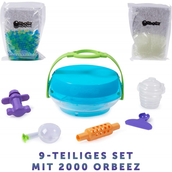 Orbeez Sensations 스테이션 세트 - 6세부터 어린이용으로 테스트되었으며 어둠 속에서 창의적인 놀이의 재미를 위해 빛을 발하는 독창적이고 다채로운 워터 펄이 포함된 