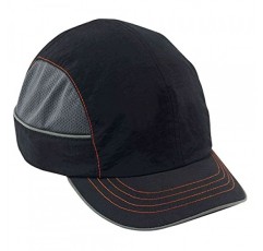 Ergodyne 안전 범프 캡, 야구 모자 스타일, 편안한 머리 보호, 짧은 챙, Skullerz 8950XL, 검정색, 초대형