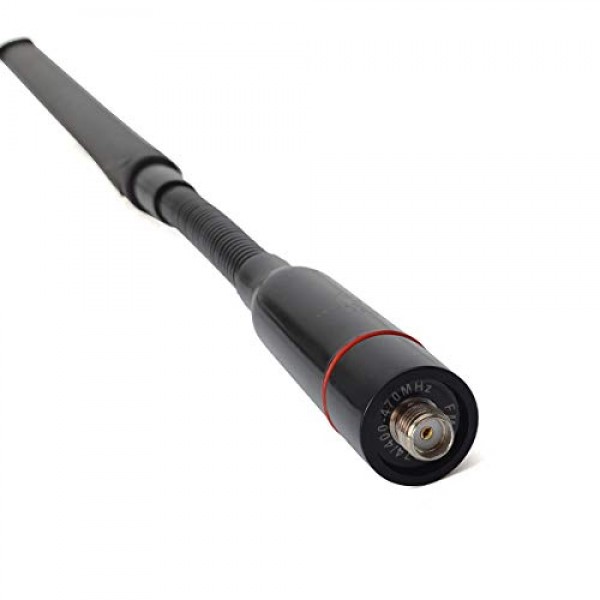 HYS CS 전술 안테나 18.7인치 구즈넥 및 접이식 듀얼 밴드 UV VHF/UHF 144/430Mhz 양방향 라디오 안테나 Kenwood TYT BAOFENG UV-82 BF-F8HP UV-5RA UV-5RE UV-5R용 SMA 암