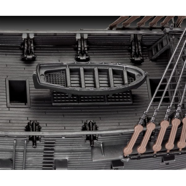 Revell 65499 - Model Kit Ship 65499 Set 1:150 - 1:150 스케일의 해적선 흑진주, 레벨 3, 많은 디테일이 있는 충실한 복제품, 범선, 캐리비안의 해적