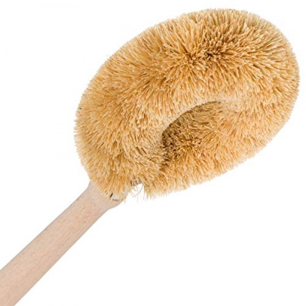 처리되지 않은 너도밤나무 손잡이가 있는 Redecker 코코넛 섬유 접시 브러시, 11인치