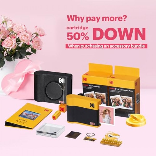 KODAK Mini 3 ERA 4PASS 휴대용 포토 프린터(블랙, Mini 3 ERA, 프린터 + 68매 + 액세서리)