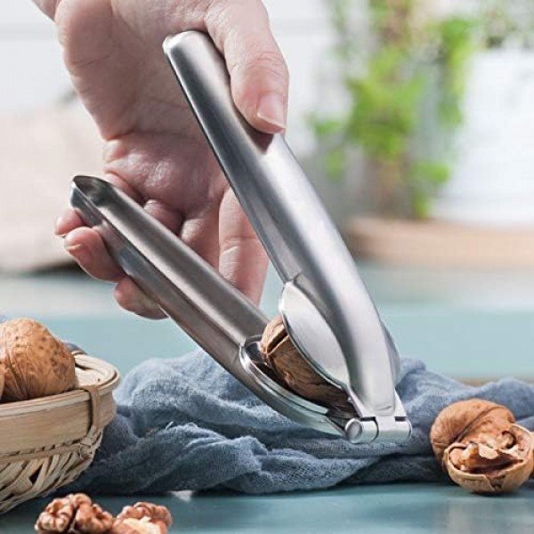 BOKIE Extended 2 in 1 빠른 밤나무 비스킷 너트 나무 집게 금속 너트 Ffner 스테인레스 스틸 주방 도구