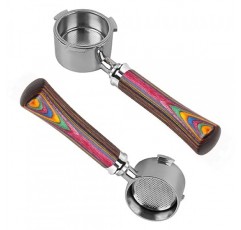 IKAPE 커피 제품, 51mm Delonghi EC0680, EC0685, SMEG 및 EUPA 커피 머신과 호환되는 51mm 바닥 없는 네이키드 포터필터(14g 용량 필터 바구니 포함)(다채로운)