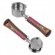 IKAPE 커피 제품, 51mm Delonghi EC0680, EC0685, SMEG 및 EUPA 커피 머신과 호환되는 51mm 바닥 없는 네이키드 포터필터(14g 용량 필터 바구니 포함)(다채로운)