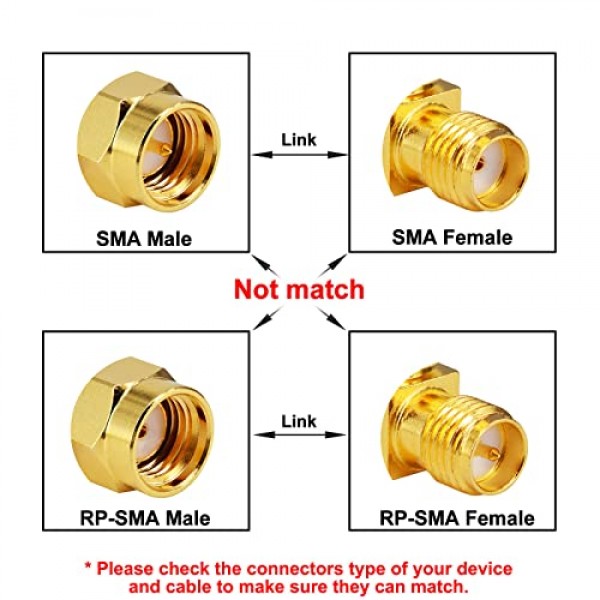 SMA 커넥터 키트 18 유형 SMA RP-SMA 어댑터 90° 및 직선 플러그 및 잭 SMA 커넥터 라디오 FPV 안테나용 금도금 황동 RF 동축 연결 세트 Baofeng Yaesu IP 카메라 프로젝트