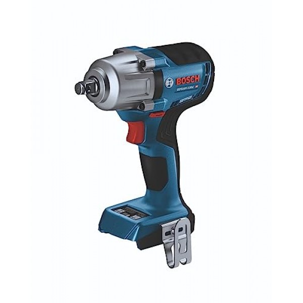 BOSCH GDS18V-330CN 18V 브러시리스 연결 가능 1/2인치 마찰 링과 스루홀이 있는 중간 토크 임팩트 렌치(기본 공구)