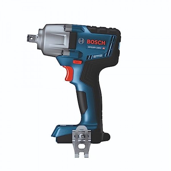 BOSCH GDS18V-330CN 18V 브러시리스 연결 가능 1/2인치 마찰 링과 스루홀이 있는 중간 토크 임팩트 렌치(기본 공구)