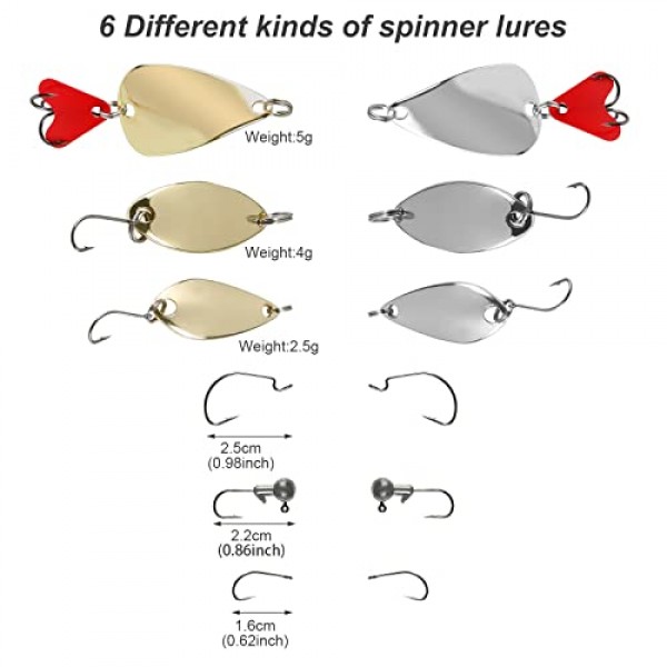 XiYee 109 조각 낚시 미끼 세트 Wobbler Spinner Baits 낚시 숟가락 Topwater Frog Swimbaits 고무 벌레 장치 낚시 후크를 포함한 낚시 상자 포함