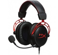 HyperX HX-HSCA-RD Cloud Alpha - 인라인 오디오 제어 및 Speedlink EXCEDO 게임용 헤드셋 스탠드가 있는 게임용 헤드폰 - 헤드폰 및 헤드셋용 스탠드 - 하단 및 실리콘 패드, 검정색