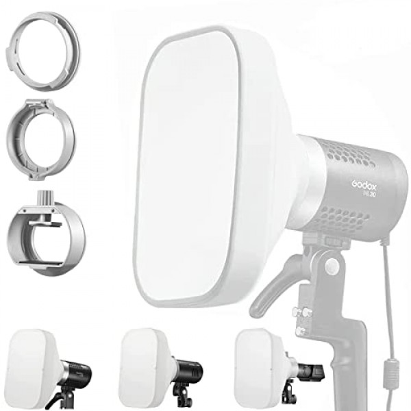 Godox ML-CS1625 접이식 소프트박스 확산 돔 플래시 디퓨저 수정자(godox V1용 어댑터 3개 포함) AD100PRO AD200PRO V860III V860II V850II TT685II TT685 TT600 TT560II TT520II TT660S AD300PRO