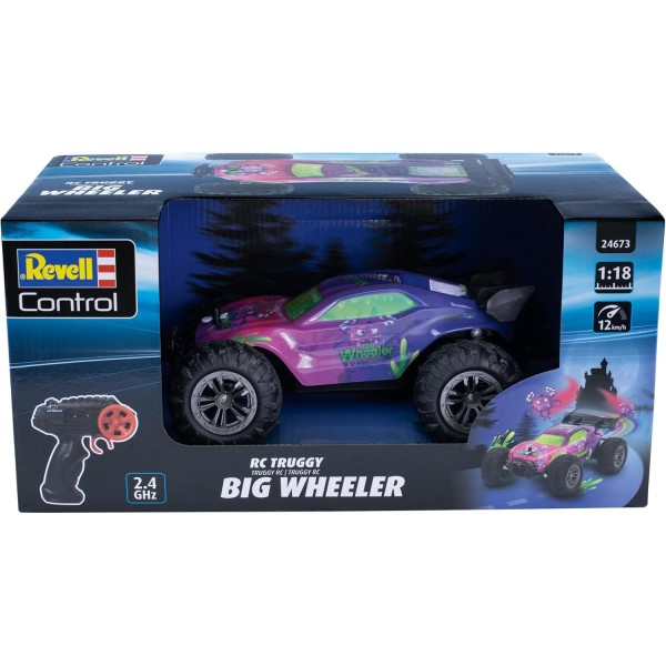 Revell Control RC Big Wheeler I 오프로드 성능 I 강력한 전기 모터 I 화려한 차체 하부 조명 I 2.4GHz 멀티플레이어 제어 I 리튬 이온 배터리 I 8세 이상 어린이용