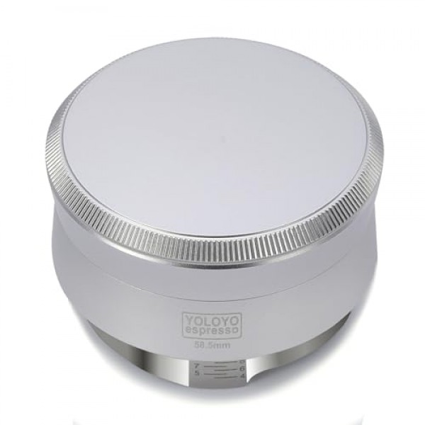 YOLOYO 51mm 커피 중력 분배기, 중력 적응형 에스프레소 분배기는 모든 51mm 에스프레소 포터필터에 적합, 100% 스테인레스 스틸 베이스가 있는 셀프 레벨링 에스프레소 레