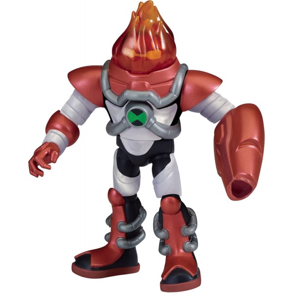 Giochi Preziosi 10 Omni-Kix Armor Heatblast 기본 구색 Giochi Preziosi Tennyson 및 Alien을 포함하여 수집할 6가지 모델 4세 이상의 어린이를 위한 BEN70D00 가치 있는 게임 멀티 컬러