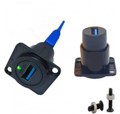 SHANFEILU USB 3.0 D 패널 마운트 솔더리스 커넥터 USB 3.0 암-암 커플러 소켓 패스 스루 어댑터 속도 5Gbps 오디오 비디오 광전자 네트워크 장비