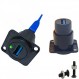 SHANFEILU USB 3.0 D 패널 마운트 솔더리스 커넥터 USB 3.0 암-암 커플러 소켓 패스 스루 어댑터 속도 5Gbps 오디오 비디오 광전자 네트워크 장비