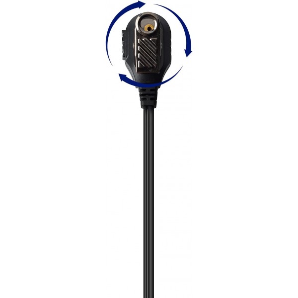 HYSHIKRA G-Shape 2.5mm 헤드폰(마이크 포함) 및 Motorola TLKR T60 T61 T62 Extreme Hunter HYT TC-320 2-Way 라디오와 호환되는 1핀 워키토키 핑 링(2개 팩)