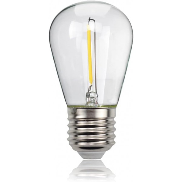 Golden Buble 10 Pieces-Pack Led Bulbs S14 1W 100Lumens 2700Kelvin 따뜻한 흰색 문자열 전구 220-240V E27