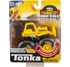 Monster Metal Movers Front Loader, Tonka, Basic Fun, 06154, 남자아이와 여자아이를 위한 건설 선물 장난감, 창의적 놀이를 위한 자동차 장난감, 운동 능력 개발, 노랑-검정색, 3세 이