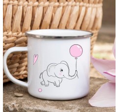 Gdirect 코끼리 에나멜 머그 | 코끼리 선물은 모든 생일 선물에 적합합니다 | 11z Elephant Coffee Mug 그것은 식기 세척기 사용 가능 + 영국 판매자로부터 제공되는 상자입니다