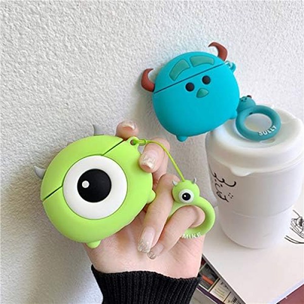 AirPods 2 & 1과 호환되는 TAOCHEN 실리콘 보호 커버 케이스 - 귀엽고 재미있는 충전 케이스 [간단한 애니메이션 시리즈] (Big Eye Boy)