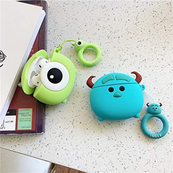 AirPods 2 & 1과 호환되는 TAOCHEN 실리콘 보호 커버 케이스 - 귀엽고 재미있는 충전 케이스 [간단한 애니메이션 시리즈] (Big Eye Boy)