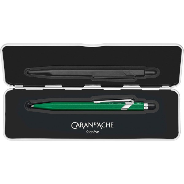 Caran d'Ache 볼펜 849 Colormat-x in Green with Case, 0849.734, 1 Item (Pack of 1)