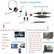 MAIRDI 전화 헤드셋 RJ9 및 3.5mm 잭 사무실 유선 휴대 전화 PC 노트북 콜 센터 전화 헤드셋 마이크 작동 Cisco 7941 7965 6941 7861 8961 Gold Monaural