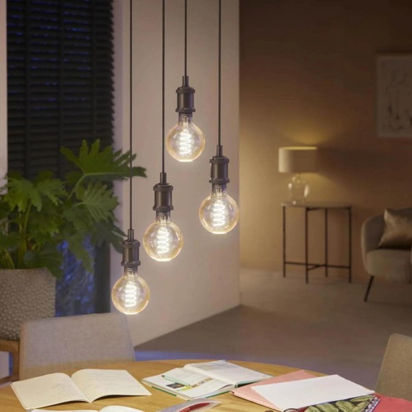 Philips Hue 블루투스 화이트 앰비언스 LED E27 글로브 - G95 7W 550lm 잉크 브리지와 스마트 플러그