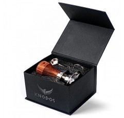 Breville 에스프레소 머신용 54mm 에스프레소 탬퍼 KNODOS 조절 가능한 깊이 및 스프링 장착 디자인 목재 30lb 보정 커피 탬퍼(53.3mm)