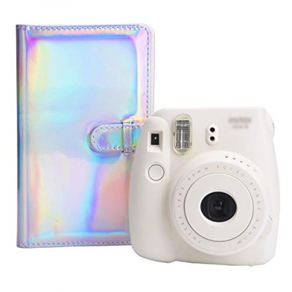 지갑 PU 가죽 사진 앨범 Fujifilm Instax Mini 12 11 9 8 90 26 즉석 카메라 필름, 폴라로이드 스냅 Zip Z2300 PIC-300 필름(밝은 은빛)과 호환 가능
