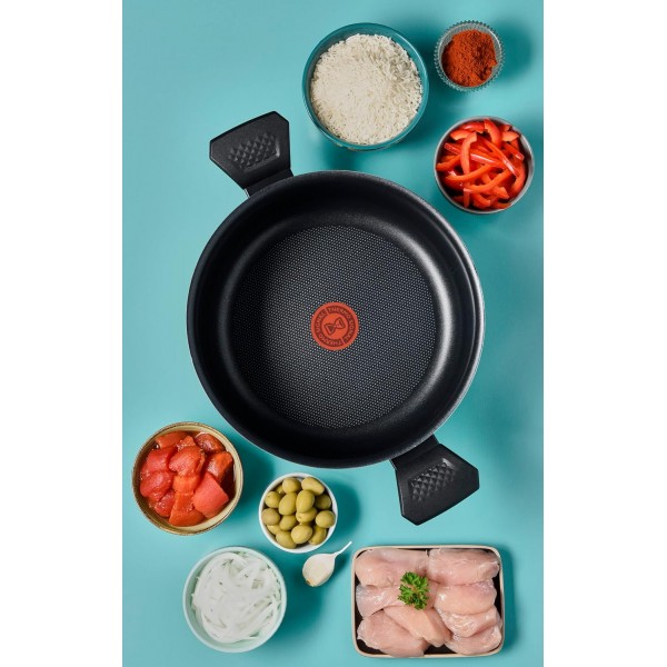 Tefal Easy Cook & Clean 캐서롤, 24cm(4.7l) + 뚜껑, 인덕션을 제외한 모든 열원용 B5544602