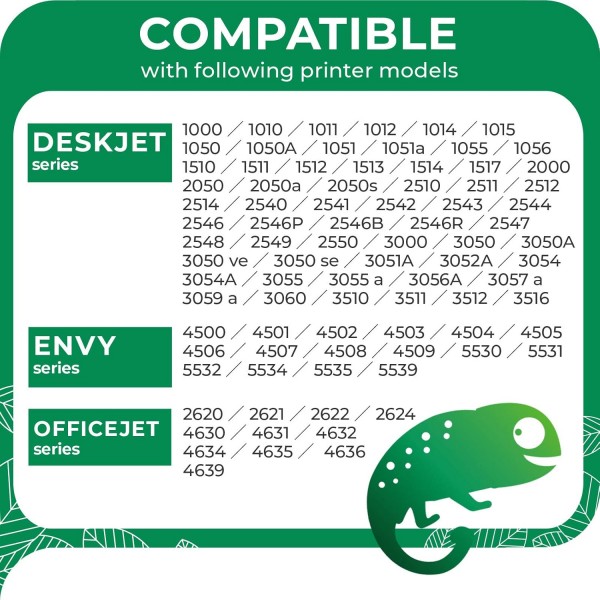 301XL COLORETTO Deskjet 2540 3050 3055a 1510 Envy 4500 4502 4507 5530 5532 OfficeJet 2620 2012-Stick 463 스티커 메모 팩용 재생 잉크 카트리지 교체(검정 1개, 컬러 1개)