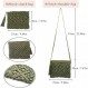 oukesin 여성용 스몰 코튼 숄더 백 Macrame Handmade with Tassel Summer Beach
