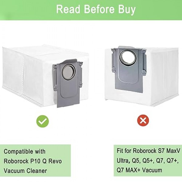 Xiaomi Roborock Q Revo Roborock P10 로봇식 진공 청소기와 호환되는 19팩 교체 부품, 메인 롤러 브러시 1개, 헤파 필터 4개, 사이드 브러시 6개, 걸레 패드 4개, 먼지 봉투 4개