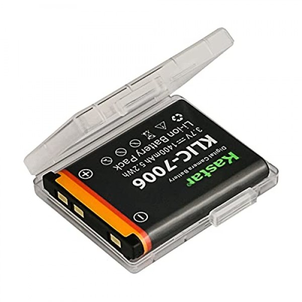 Kodak Easyshare Touch M577, Easyshare MD30 PixPro FZ51(KDK-FZ-51BL) PixPro FZ52 PixPro FZ53 PixPro SL5 스마트 렌즈 디지털 카메라용 Kastar 2팩 K7006 배터리 및 AC 벽면 충전기 교체