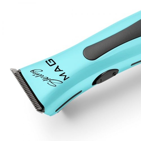 Wahl Professional - 스털링 매거진 트리머 - 회전식 모터와 리튬 이온 배터리를 갖춘 이발사용 전기 무선 헤어 트리머, 블랙/아쿠아