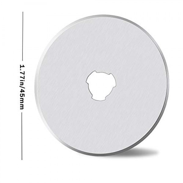 로터리 커터용 10Pcs 45mm 로터리 커터 블레이드, 로터리 커터 교체 블레이드에는 플라스틱 블레이드 보관 케이스, 퀼팅 직물, 종이, 가죽용 로터리 커터 교체가 포함됩