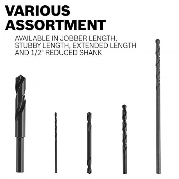 BOSCH BL2143 1/4인치 x 4인치 프랙셔널 조버 흑색 산화물 드릴 비트(2개 팩)