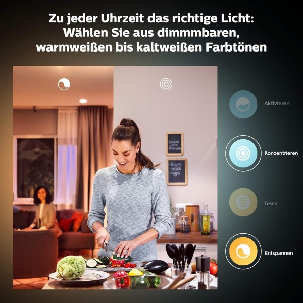 Philips Hue White Ambiance E14 LED 램프 트윈 팩 및 싱글 팩, 밝기 조절 가능, 모든 흰색 음영, 앱을 통해 제어 가능, Amazon Alexa(Echo, Echo Dot)와 호환 가능