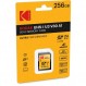 Kodak SD 카드 256GB UHS-I U3 V30 Ultra - 95MB/s 최대 읽기 속도 - 쓰기 속도 최대 85MB/s - 4K Ultra HD 비디오 및 HD 사진 저장 - SD 카드
