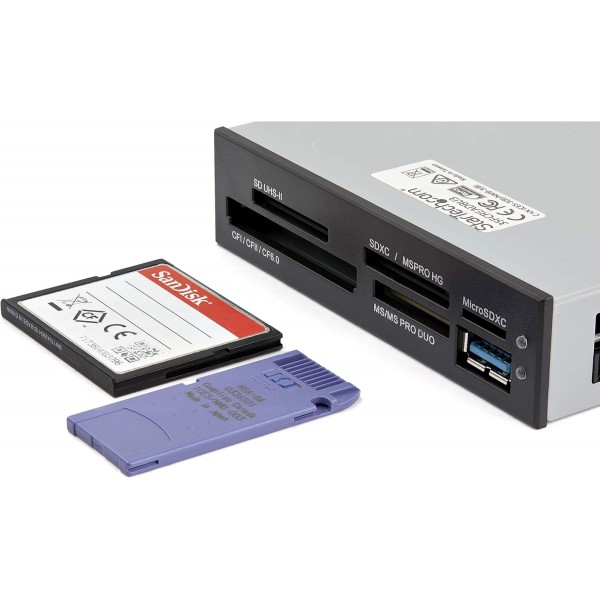 UHS-II를 지원하는 StarTech.com USB 3.0 내장형 멀티 카드 리더기 - SecureDigital/Micro SD/Memory Stick/Compact Flash 메모리 카드 리더기(35FCREADBU3) 멀티 카드 USB 3.0 단일