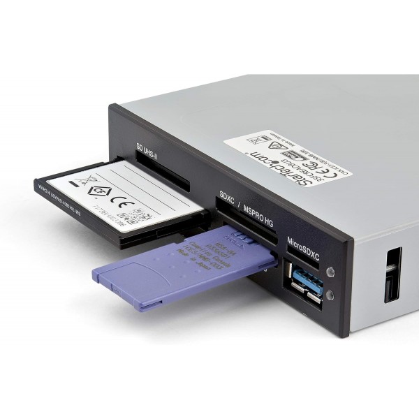 UHS-II를 지원하는 StarTech.com USB 3.0 내장형 멀티 카드 리더기 - SecureDigital/Micro SD/Memory Stick/Compact Flash 메모리 카드 리더기(35FCREADBU3) 멀티 카드 USB 3.0 단일