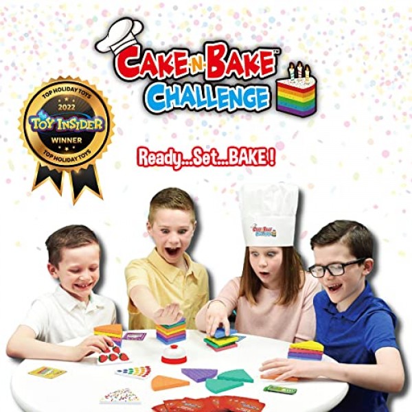 Eggmazing Egg Decorator Cake-N-Bake Challenge - 4세 이상용 어린이 보드 게임(2-6인용)