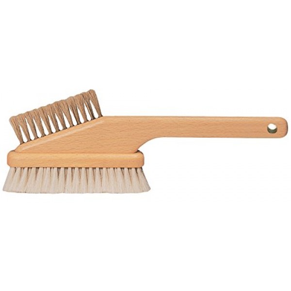 Redecker 천연 염소 털 강모 컴퓨터 브러시, 전자제품용 긁힘 방지 및 정전기 방지, 기름칠한 너도밤나무 손잡이, 길이 10-1/3인치, 독일산