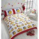 Rapport 싱글 이불 커버 및 베갯잇 침대 세트 Festive Xmas Social Media Icons, Polyester-Cotton, Multi-Color, 12397677