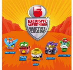 SUPERTHINGS Extreme Riders Tin – 금속 효과가 있는 5가지 독점 SuperThings