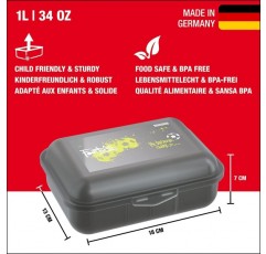 SIGG - 어린이 도시락 1L - Viva Lunchbox Football Day - 깃털처럼 가벼운 - 식기세척기 사용 가능 전자레인지 사용 가능 - BPA 없음 - 학교에 이상적 - 녹색 - 1L